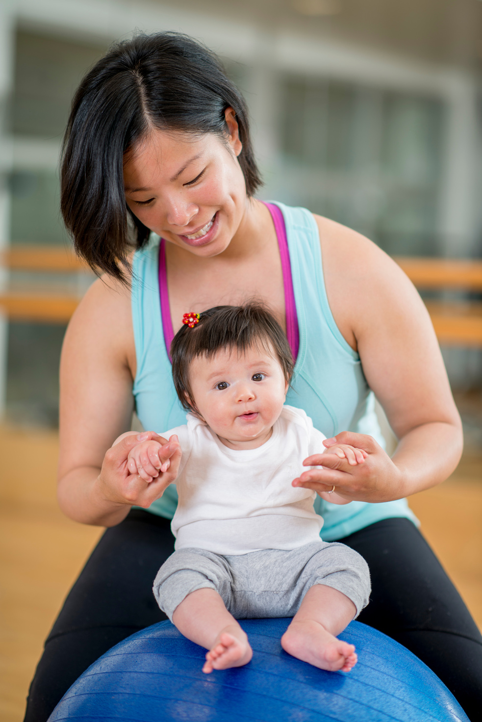 Mother and Baby at the Gym